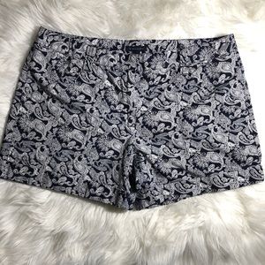 Tommy Hilfiger baby blue and white paisley shorts